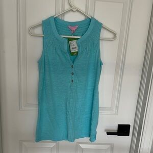 Lilly Pulitzer Sleeveless Turquoise Top
